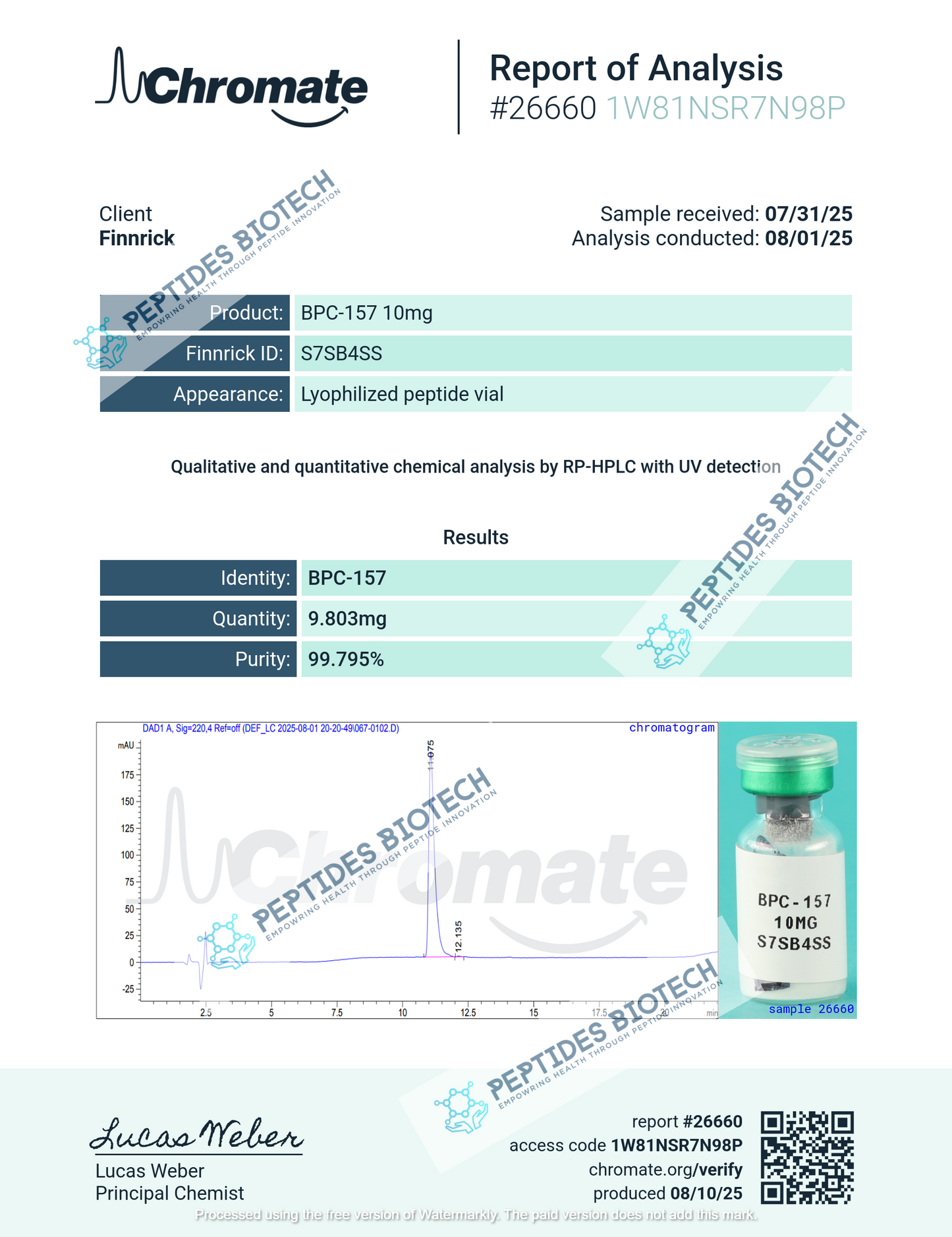 BPC-157 - 5 MG / Single Vial - Peptides BioTech