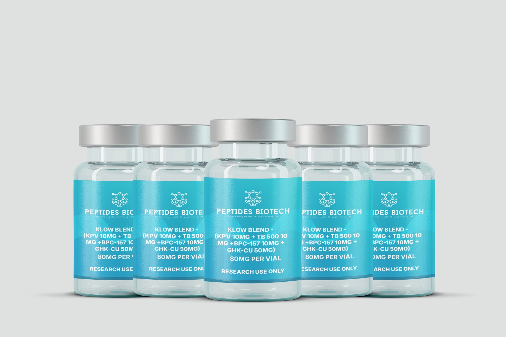 Klow Blend (KPV 10mg, TB 500 10mg, BPC-157 10mg, GHK-cu 50mg) Peptides BioTech Klow Blend (KPV 10mg, TB 500 10mg, BPC-157 10mg, GHK-cu 50mg) Peptides BioTech